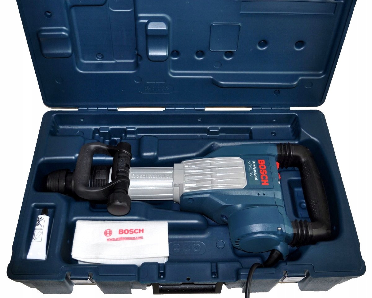 MŁOT GSH 11 VC BOSCH - SDS-MAX klasa 11kg + DŁUTO Maksymalna moc 1700 W
