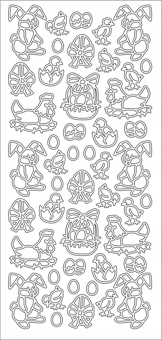 STICKERSY NAKLEJKI WIELKANOC nr JO-218 Kolor dominujący złoty