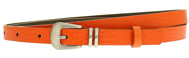 

Pasek damski do sukienki 1,5 cm Skóra Pomarańczowy