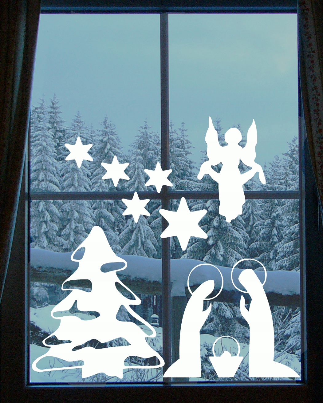 NAKLEJKI ŚWIĄTECZNE 50x50cm OKNO SZYBĘ OZDOBA 21 Marka MagiaDekoracjiPL