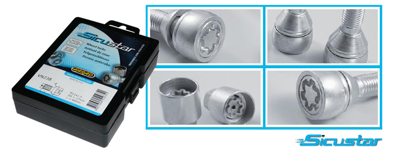 Śruby zabezpieczające SICUSTAR 14x1,5x45 kula k.17 Gwint M14x1.50