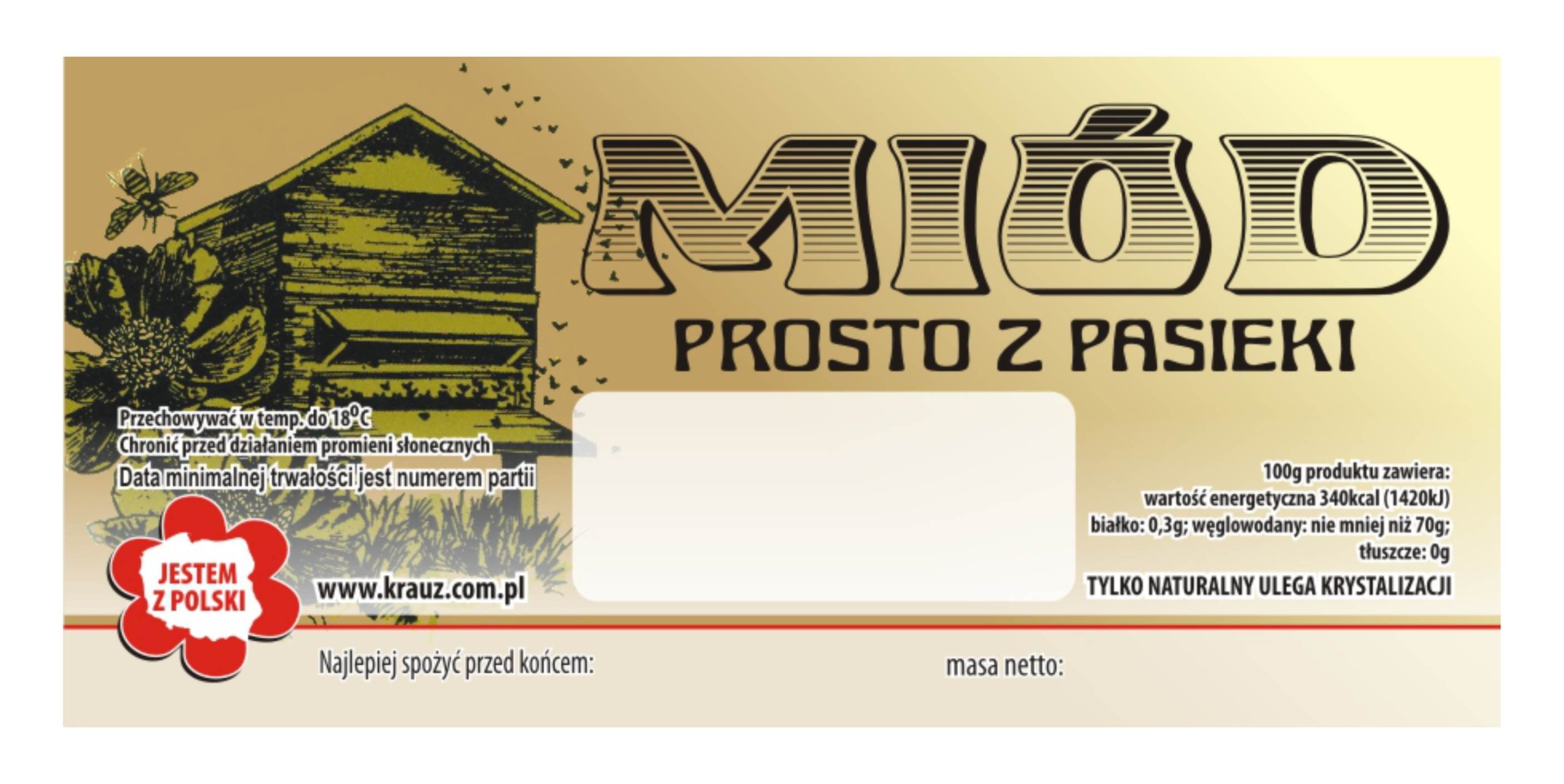 

Etykieta Pszczelarska Samoprzylepna NR.8 100szt