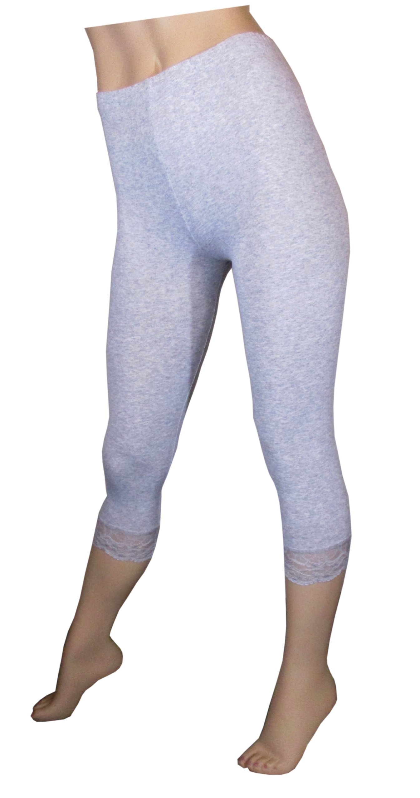 

Legginsy getry leginsy 3/4 z koronką L melanż