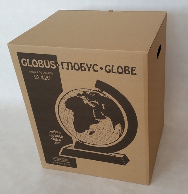 Globus 420mm PODŚWIETLANY 2w1 DREWNO OPRAWA NOWOŚĆ Bohater brak