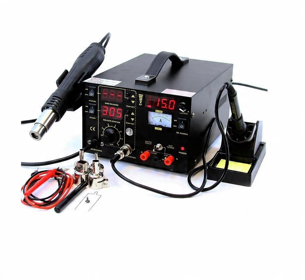 

853D Stacja Lutownicza 5w1 HotA+Grot +4dysze W-wa
