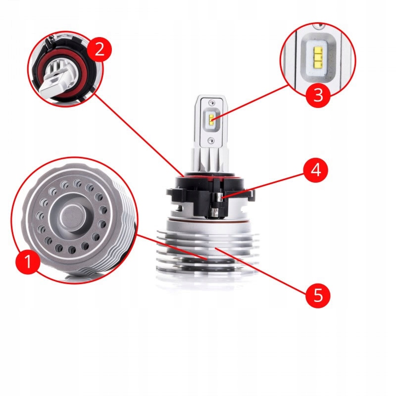MOCNE Żarówki LED H7 z ADAPTEREM do VW PASSAT B7 Typ żarówki H7