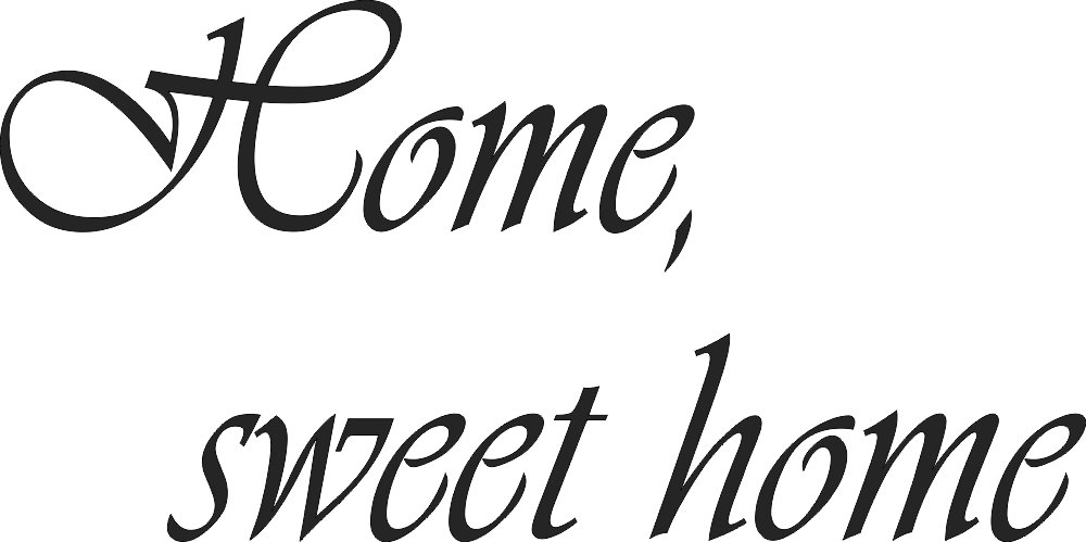 

Naklejka na ścianę Cytat Home sweet home 140 cm