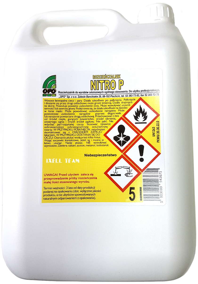 ROZCIEŃCZALNIK NITRO OFO 60 szt x 5 Litrów półpaleta 26 EAN (GTIN) 073555922134