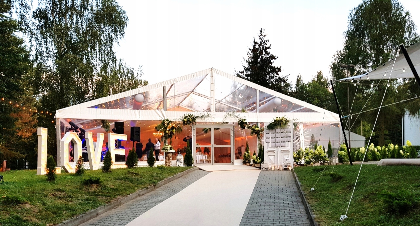 HALA BANKIETOWA namiot 10x15x2,5m EWENTA magazyn Liczba ścianek bocznych 6 ścianek