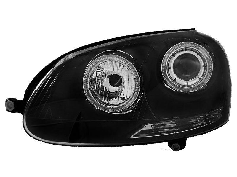 VW GOLF V MK5 03-08 LAMPY reflektory BLACK RINGI Producent części CTS Tuning