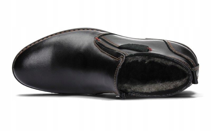 SZTYBLETY MĘSKIE ZIMOWE SKÓRA POLSKIE 280CZ 40 Zapięcie wsuwane na zamek