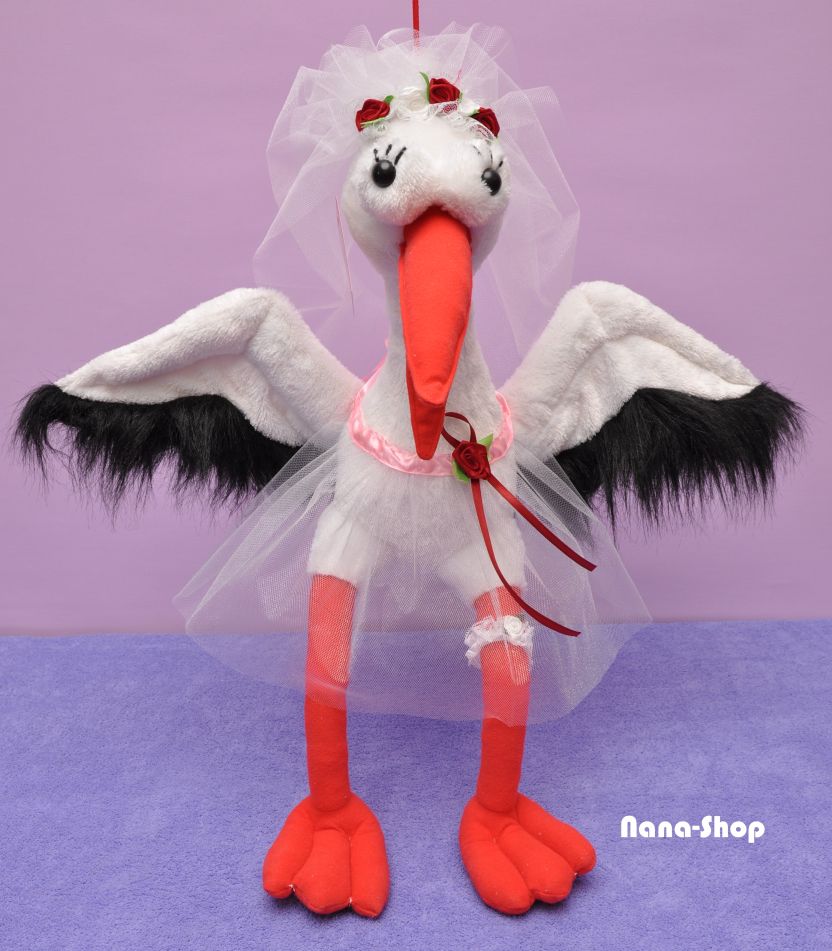 MASKOTKA PLUSZOWA BOCIANY PARA PREZENT NA ŚLUB PL Bohater inny