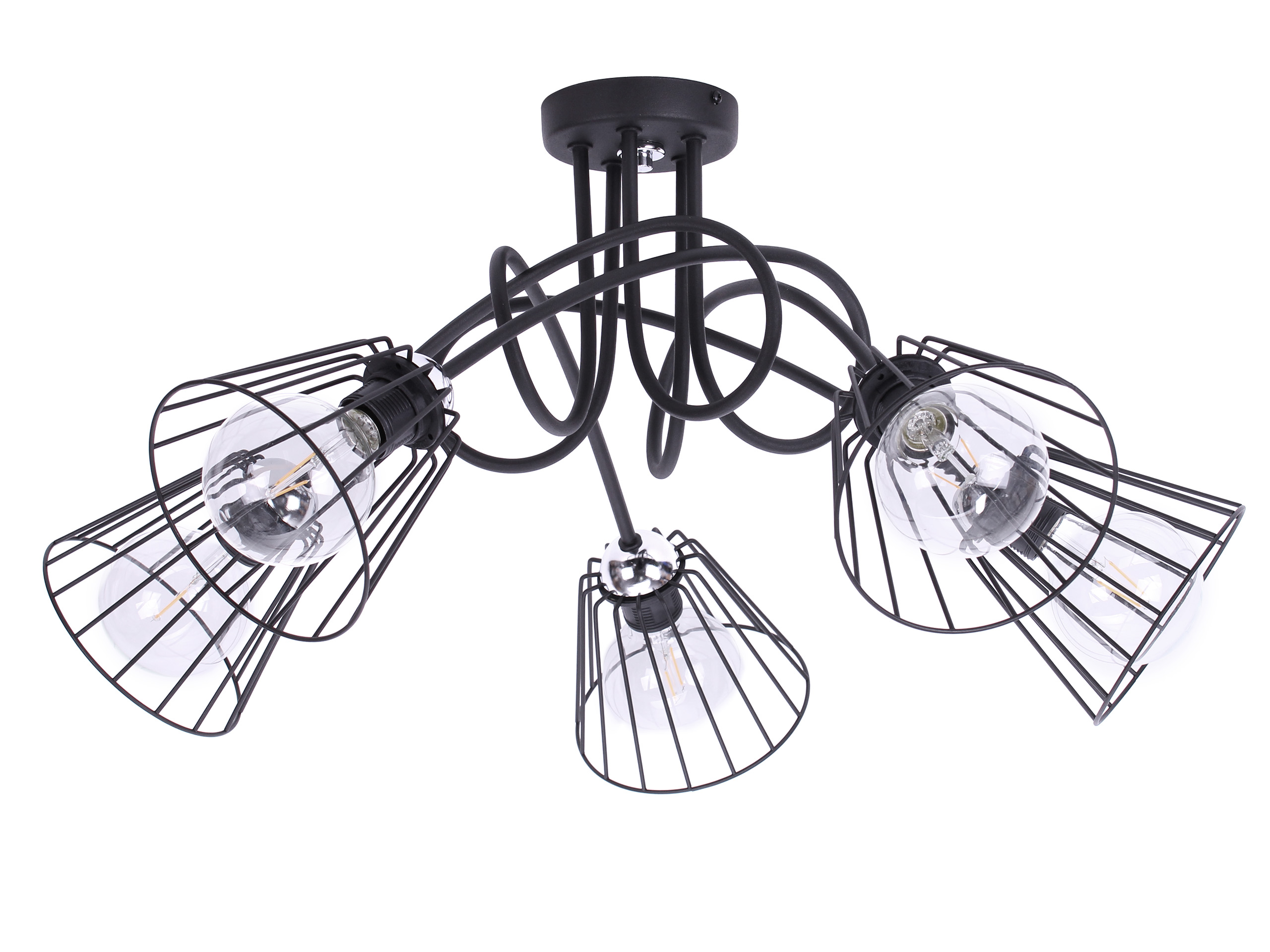 Závěsné Stropní Svítidlo Lustr Stropní Svítidlo Chrom Černá Do Obývacího Pokoje Ložnice Loft