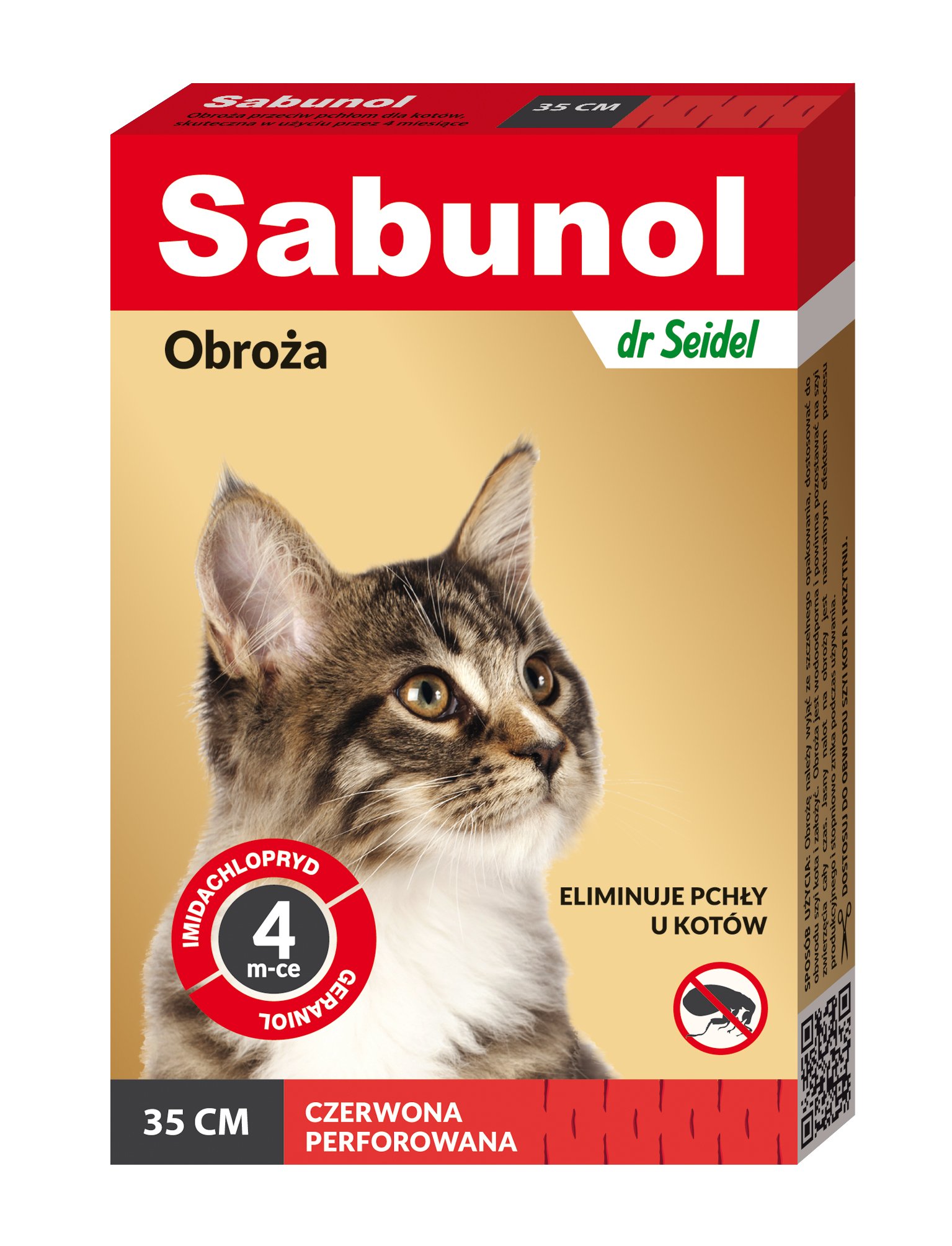 

Sabunol obroża dla kota czerwona 35cm Nowa