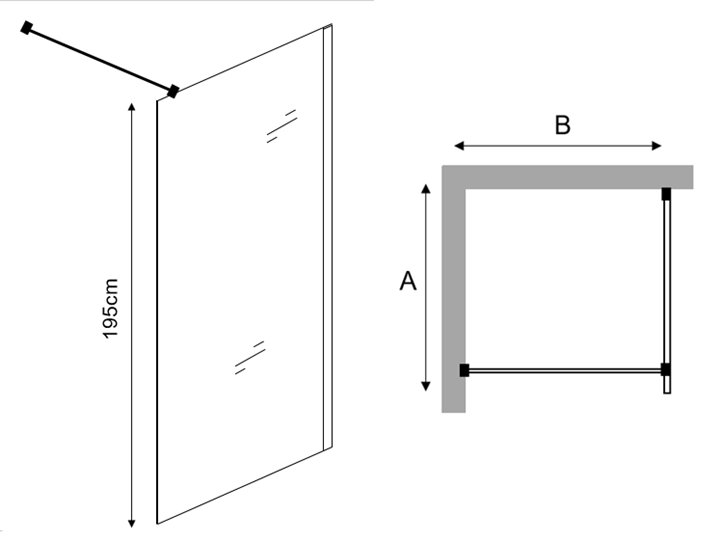 VELDMAN ŚCIANKA PRYSZNICOWA SMARTFLEX FB11 100cm Głębokość 100 cm