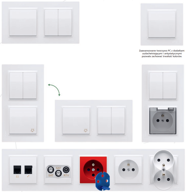 SIMON 10 PUSZKA NATYNKOWA ELEMENT ROZSZERZAJĄCY Szerokość 71 mm