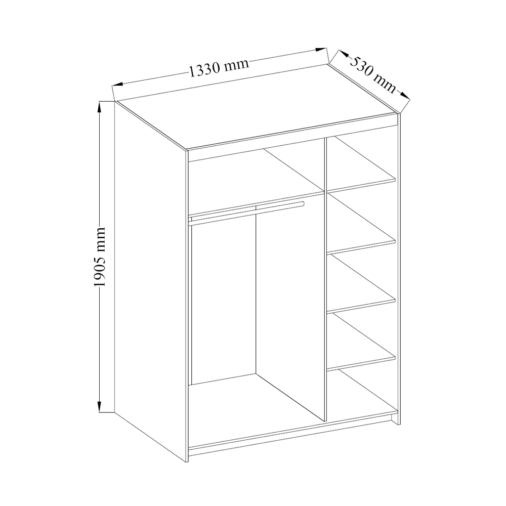 MEBLOŚCIANKA z SZAFĄ ZESTAW OSKAR meble do salonu Kolor frontów biały