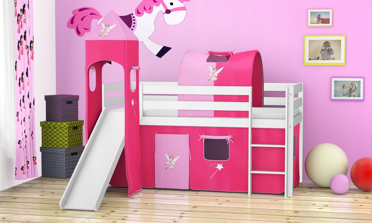 Tunel do łóżek piętrowych WRÓŻKA 90 x 75 cm MAŁY Marka inna