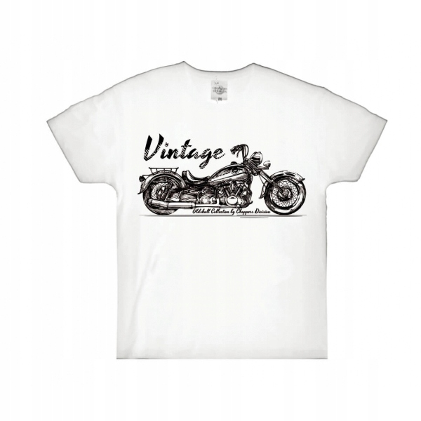 

Koszulka motocyklowa dziecięca vintage biała 12-14