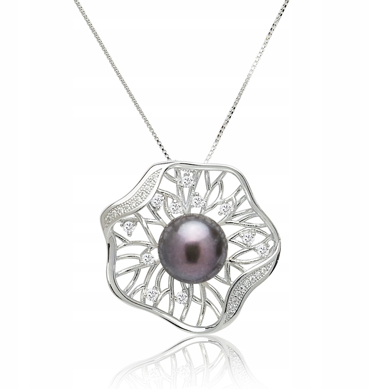 Celebritní Stříbrný Přívěsek S Velkým Květem A Perlou