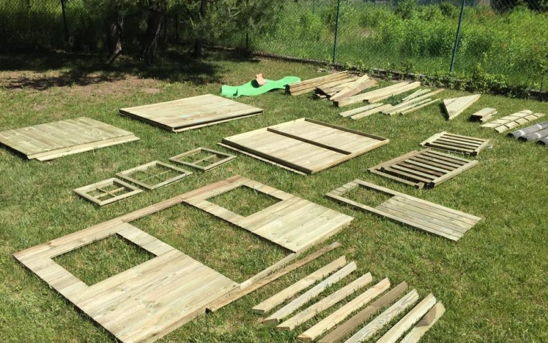 Drewniany Domek Ogrodowy Dla Dzieci JERZYK Wysokość 250 cm