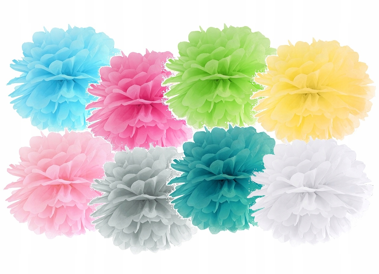 

Pompon bibułowy pompony kule z bibuły 35cm 8szt