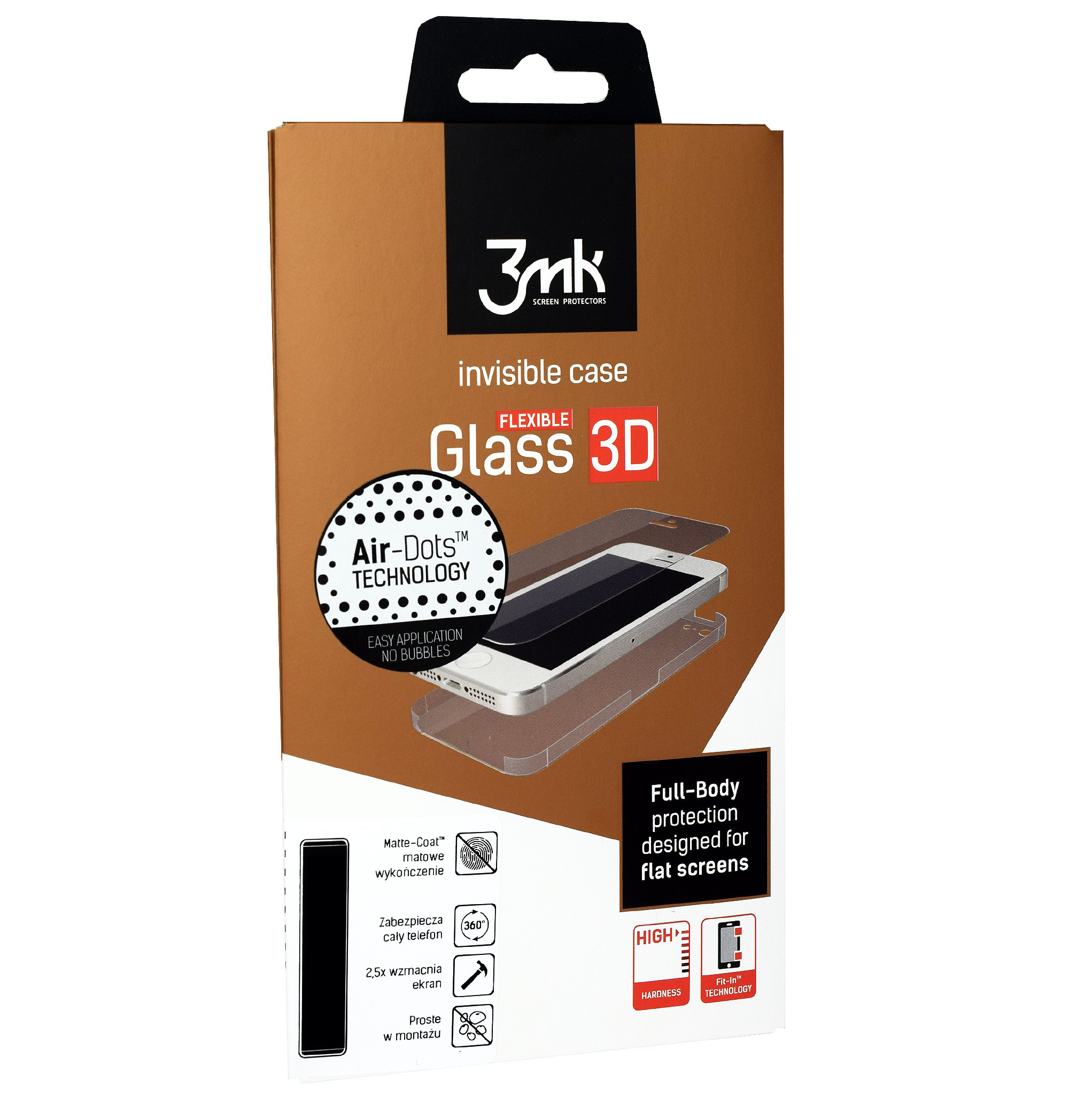 

Folia 3mk do iPhone 8/7, Flexible Glass 3D Matte