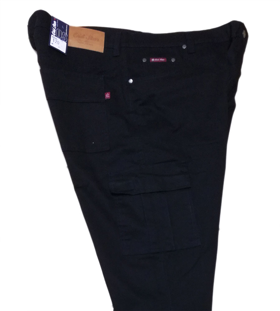 3XL Velké Černé Kapsáče Old Star Streč Pás 116 CM
