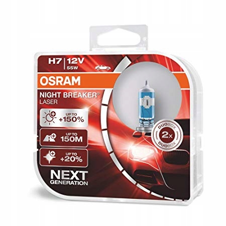 

Osram Żarówki H7 Night Breaker Laser +150% 150M