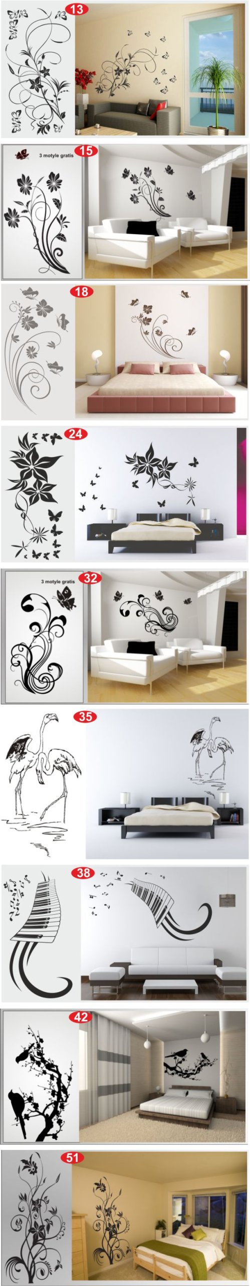 naklejki na ścianę ścienne dmuchawiec drzewa kwiat Waga produktu z opakowaniem jednostkowym 0.5 kg