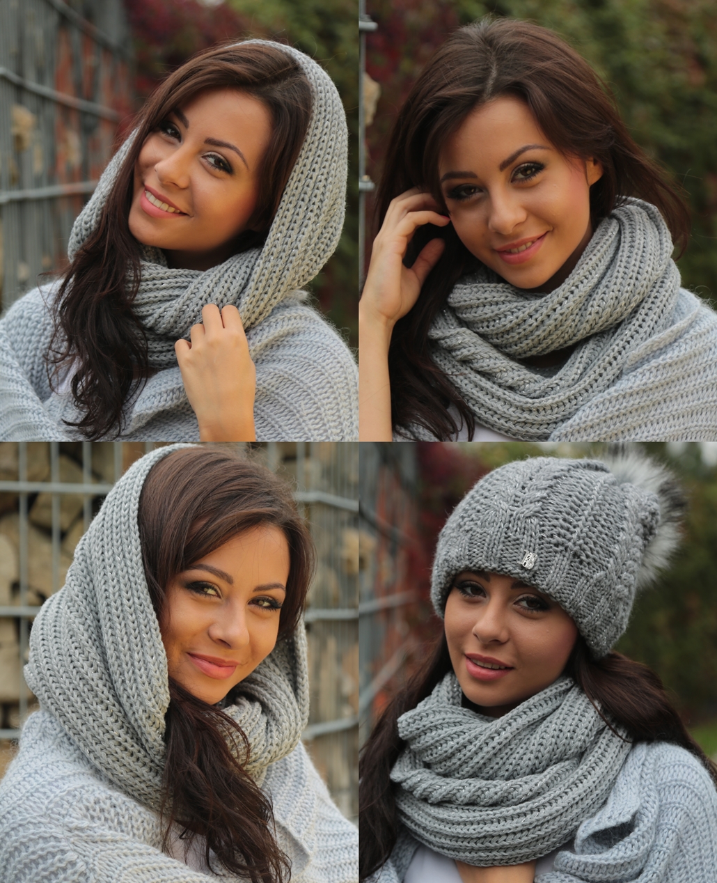 NEW ! ciepły KOMIN duży SZALIK błyszcząca nitka PL Długość (cm) 120 cm