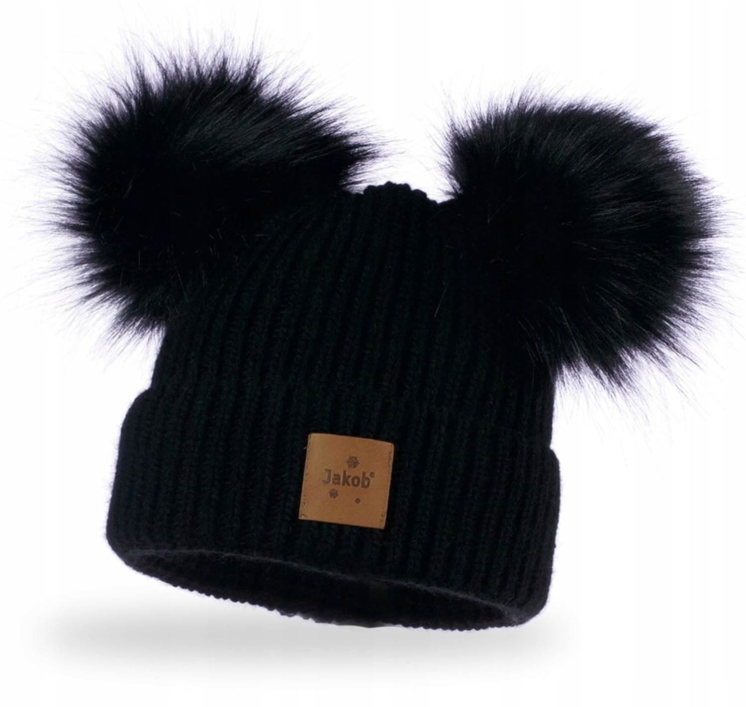 Zimowa CZAPKA dziecięca dwa pompony KOLORY j1 Rozmiar 48-58 cm