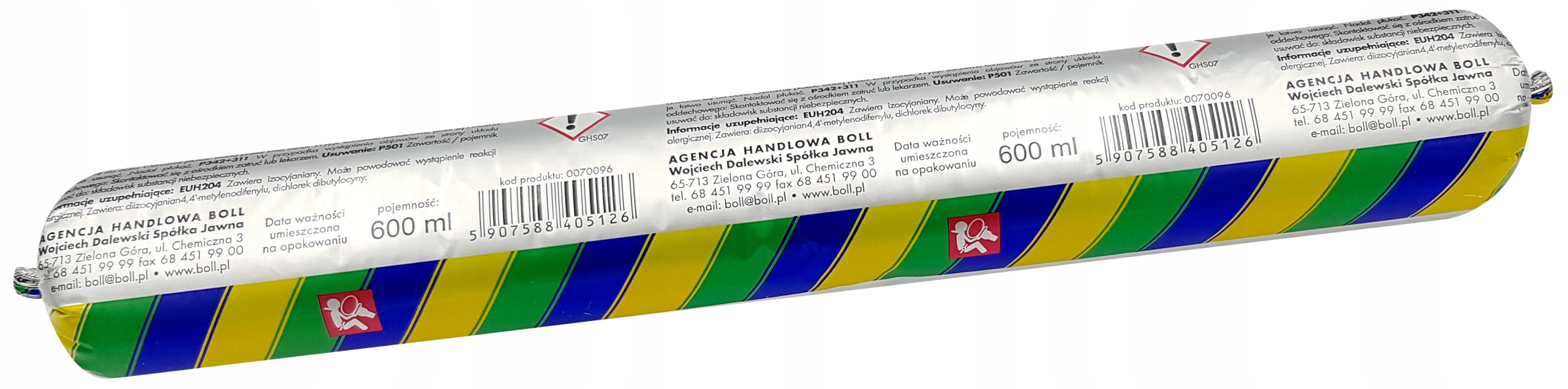 BOLL KLEJ DO SZYB SAMOCHODOWYCH 600ML PISTOLET Numer katalogowy producenta 0070096