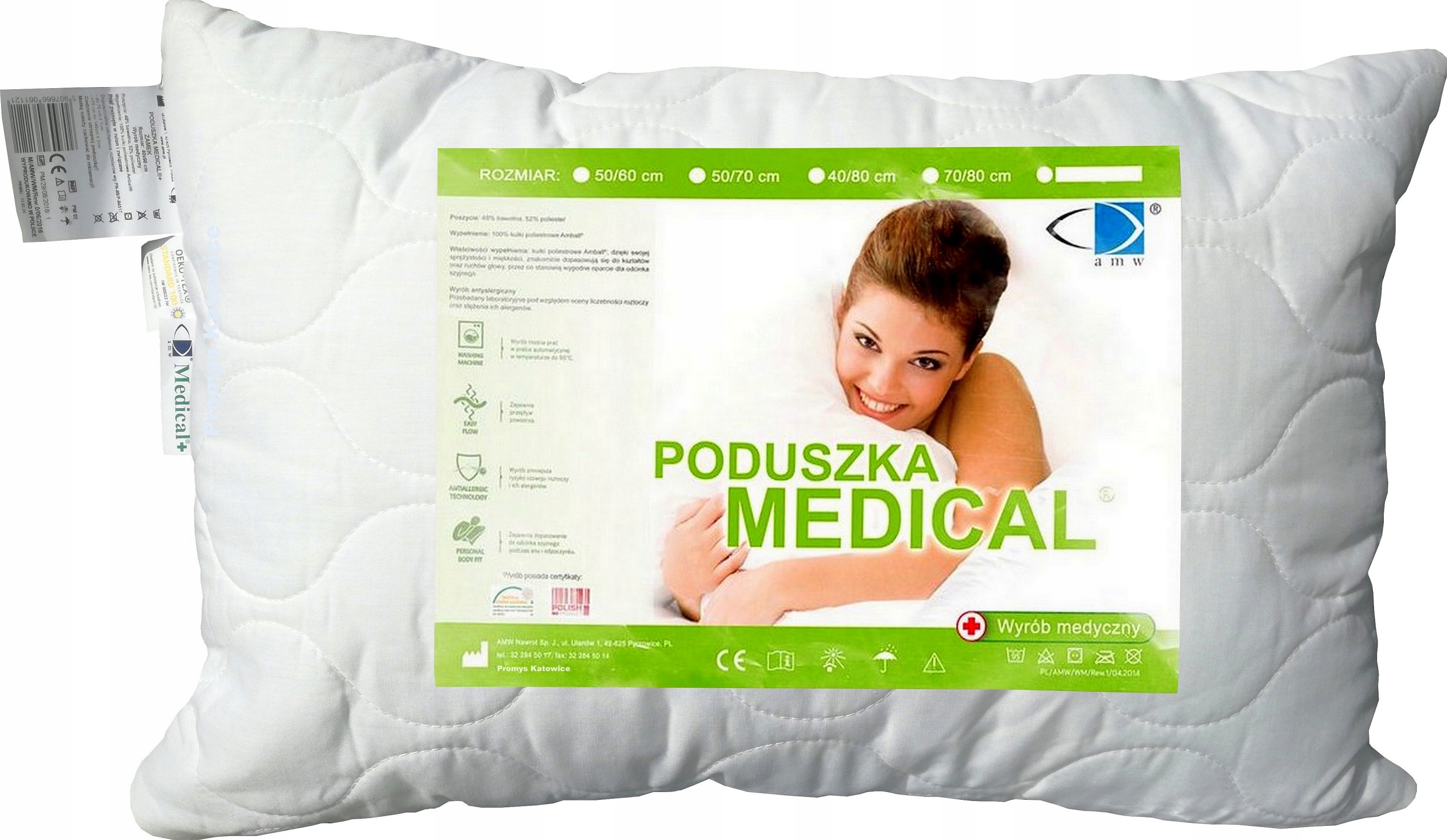 

Gruba Poduszka Medical Zamek 40X60 Dziecka 60X40