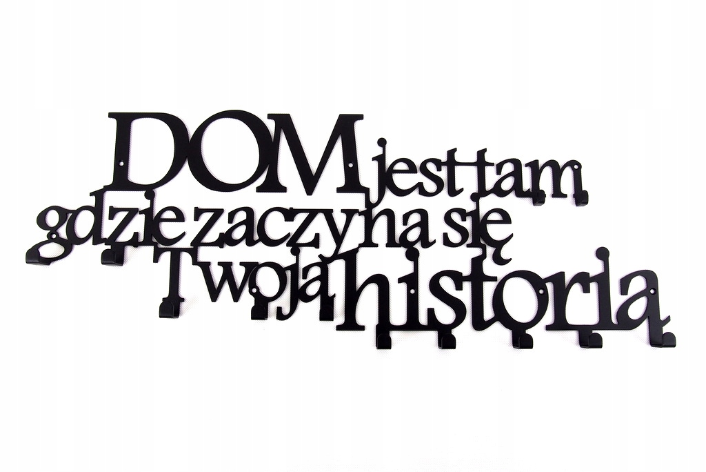 

Wieszak metalowy na Ubrania Klucze czarny, biały