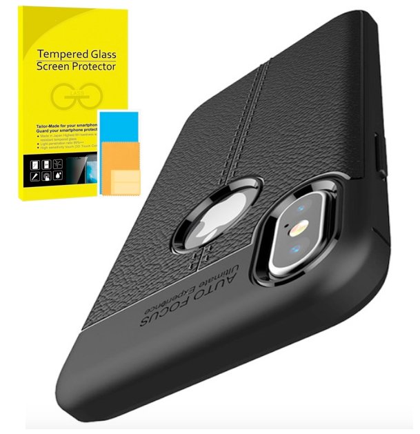 

Etui Karbon case Szkło do iPhone X Xs