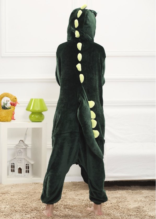 PIŻAMA ZWIERZĘTA JEDNOCZĘŚCIOWA DINOZAUR SMOK M Materiał dominujący polar