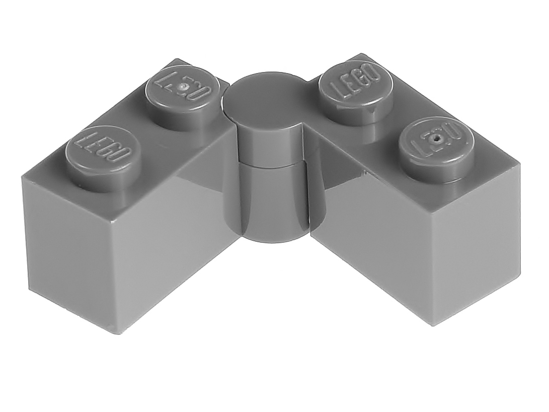 

Lego Klocek zawias 1x2 3830+3831 szary ciemny