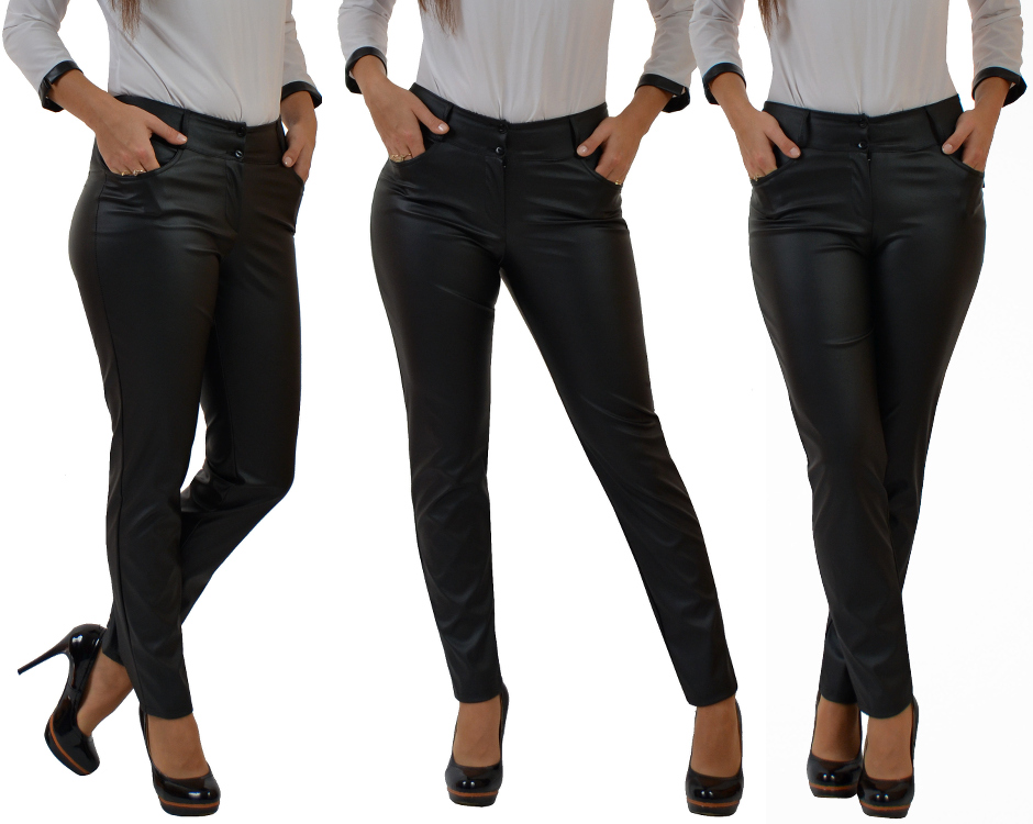 ELEGANCKIE MODNE SPODNIE RURKI SKÓRA Rozm.44 Płeć kobieta