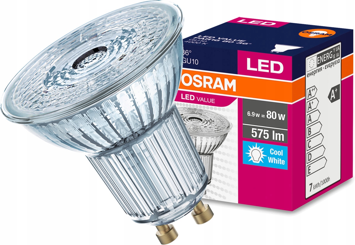 Żarówka LED HALOGEN GU10 6,9W = 80W 4000K OSRAM 36
