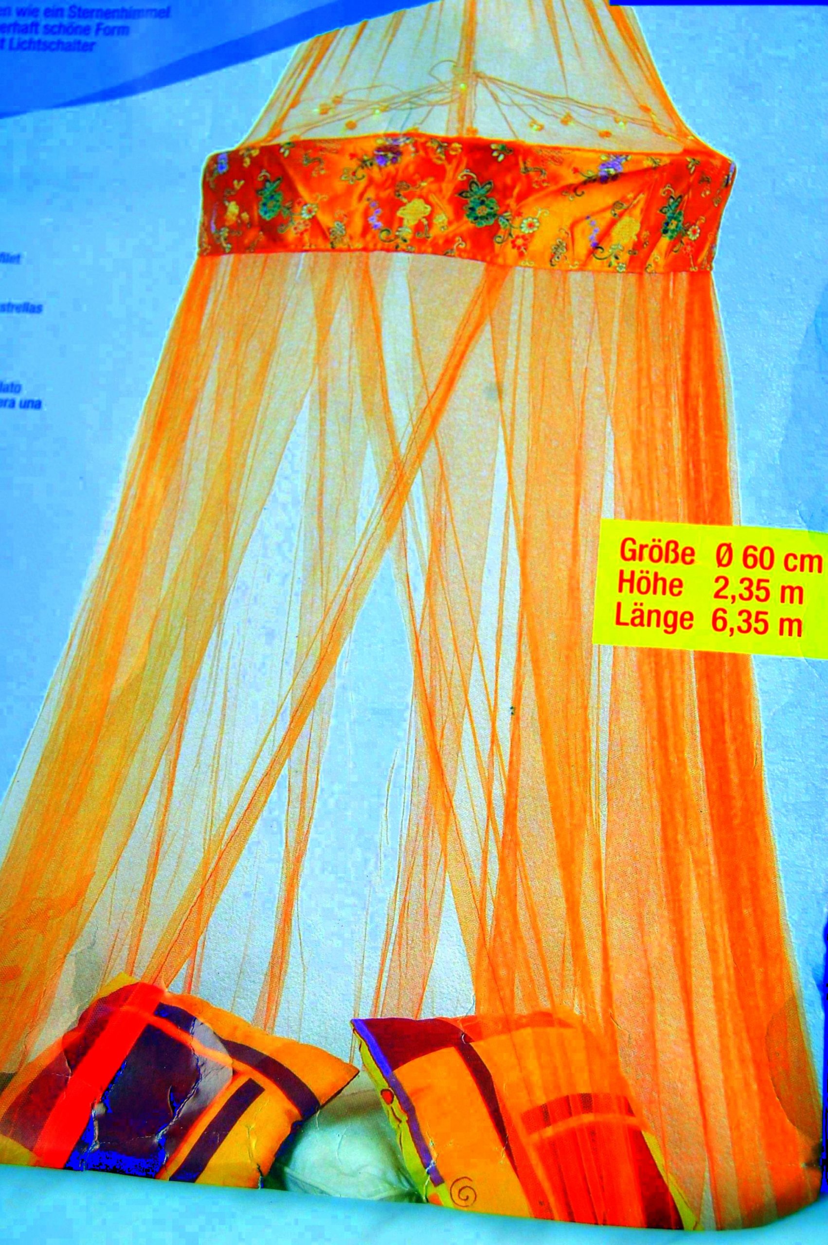 moskitiera z lampkami LED czerwona Typ łóżko pojedyncze