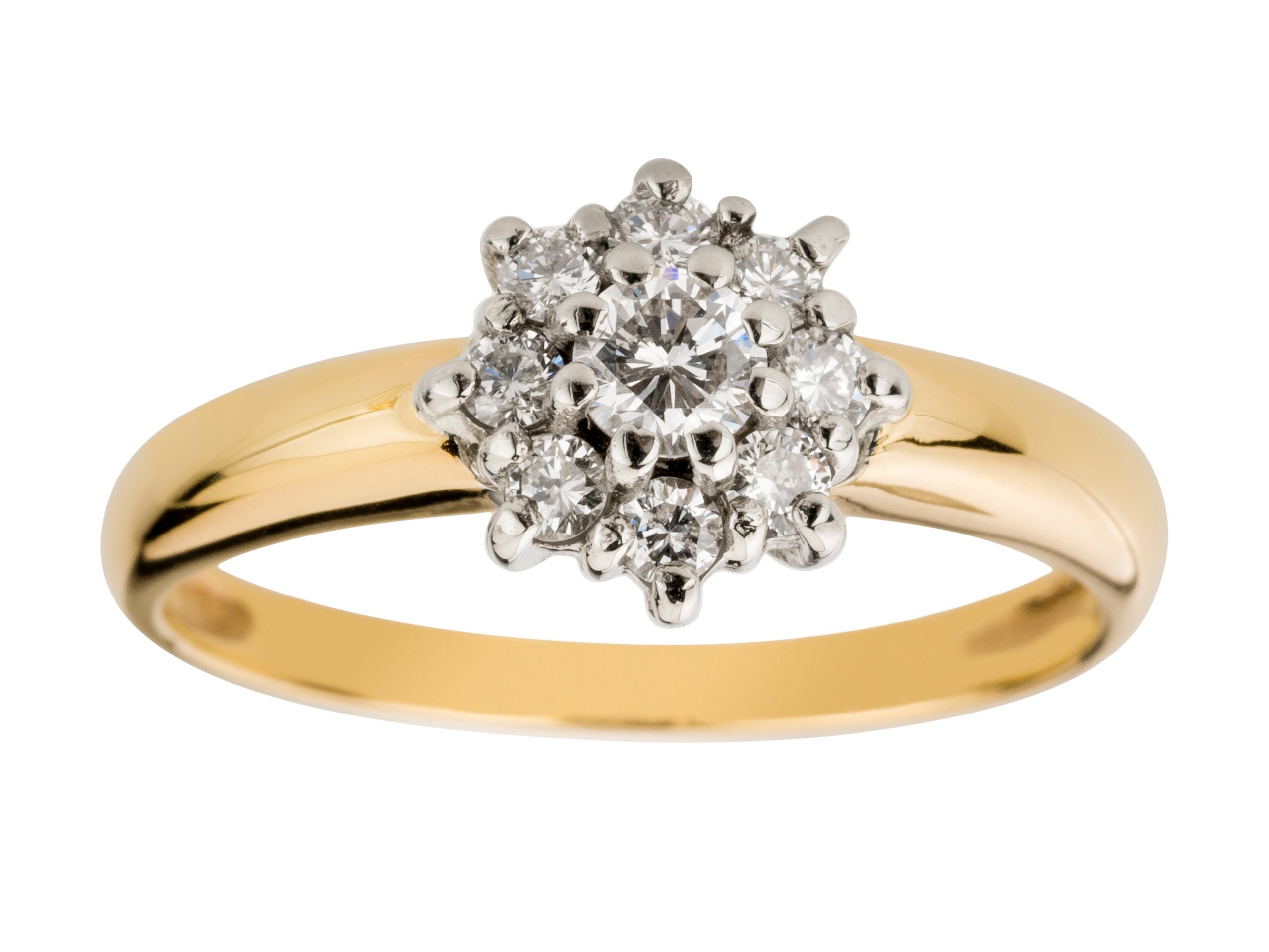 

Złoto Dwukolorowe Pierścionek z Brylantami 0.37ct