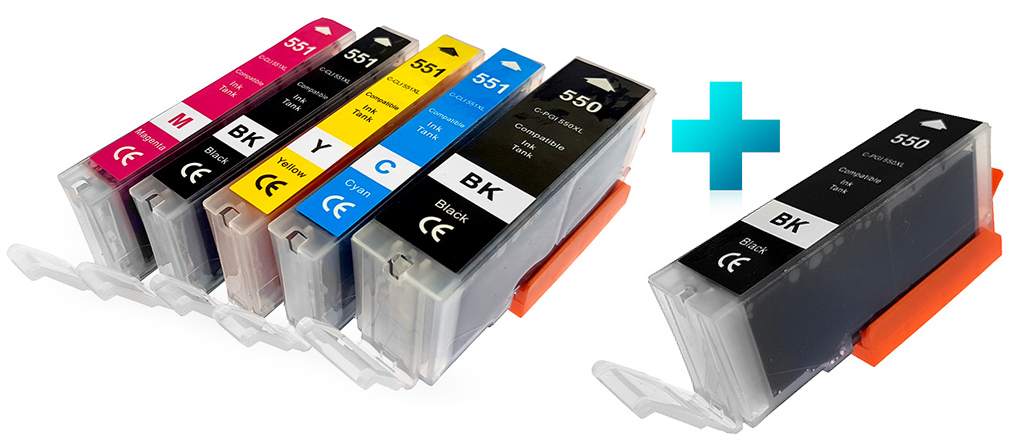 

6x Tusze do Canon Pixma IP7250 MG5550 MG5650XXL
