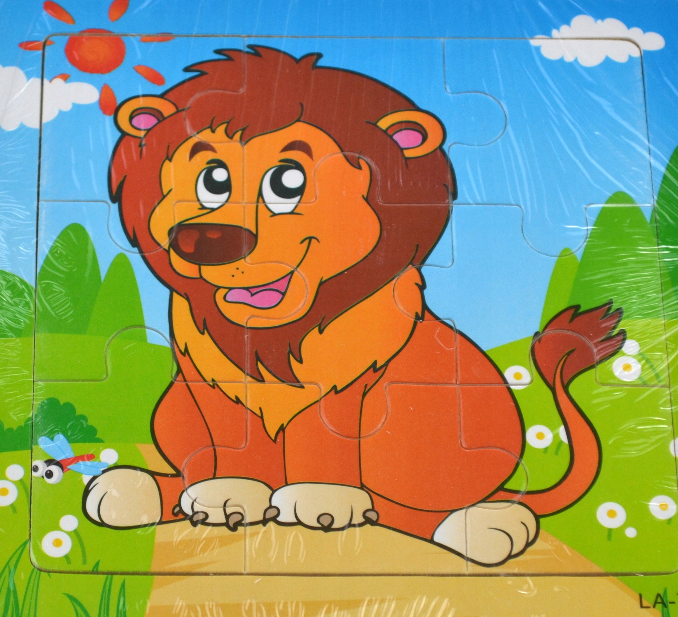 

Edukacyjne Puzzle Drewniane Układanka 9 el Lew
