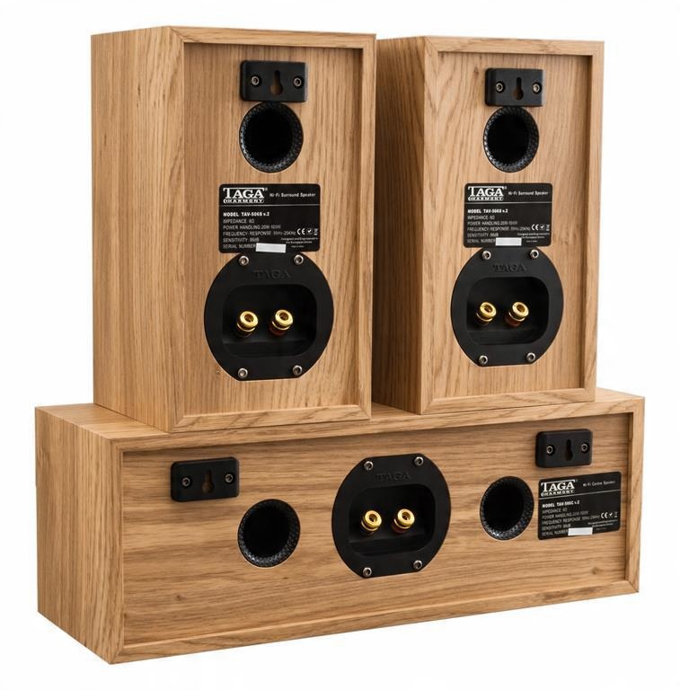 Taga HARMONY TAV-506V. 2 Чорна система 5.0 JM передня колонка дизайн триходовий бас-рефлекс
