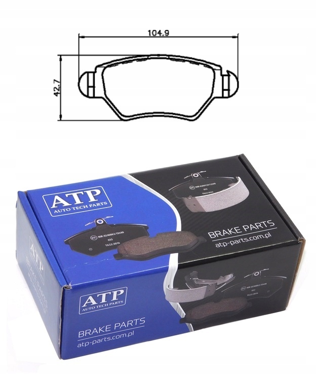 KLOCKI TYŁ OPEL Zafira A Astra G II system BOSCH Producent części ATP