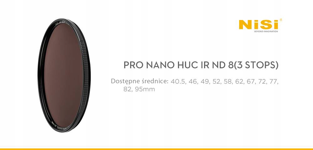 Серый фильтр NiSi HUC PRO Nano IR ND8 (0.9) 58mm код производителя NIHUCIRND8 58