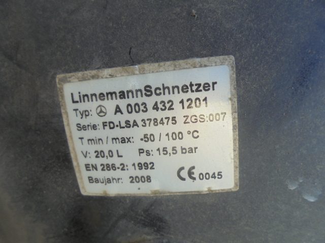 A0034321201 - ВОЗДУШНЫЙ БАК ЦИЛИНДР MERCEDES VARIO ATEGO 20L