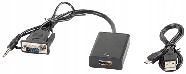 

Adapter Vga + Audio 3.5mm Jack - Hdmi(m) Lanberg