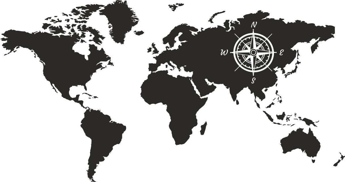 Samolepky na zeď, mapa světa 239 210 cm